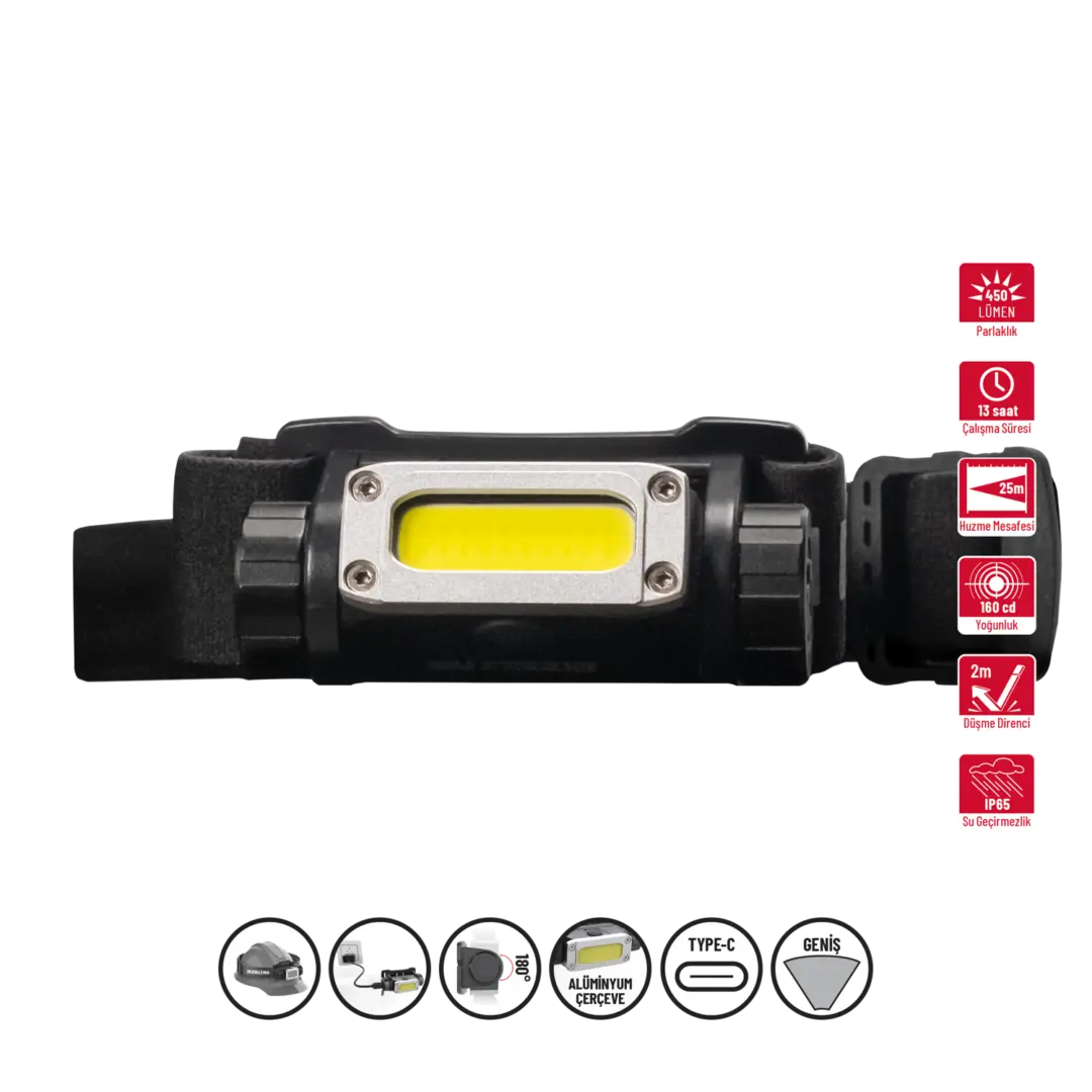 İzeltaş 450LM Cob Led Kafa Feneri