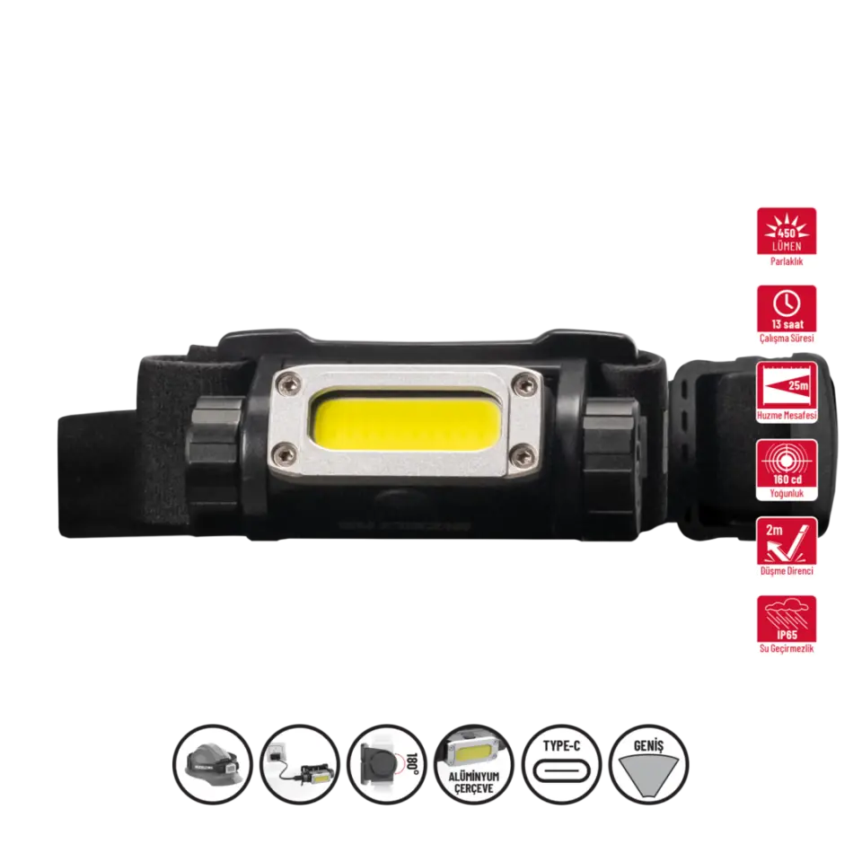 İzeltaş 450LM Cob Led Kafa Feneri