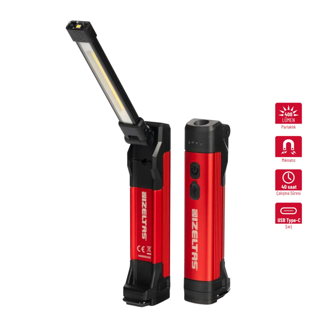 İzeltaş 400LM Cob Led Katlanır Çalışma Lambası