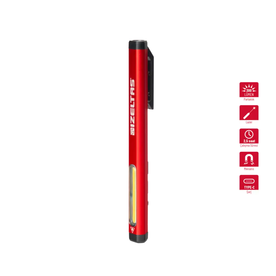 İzeltaş 300LM Cob Led Kalem Tipi Fener