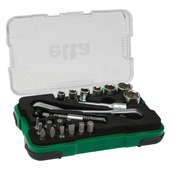 Elta 1/4 Cırcır Lokma Anahtar & Bits Set 23 Parça