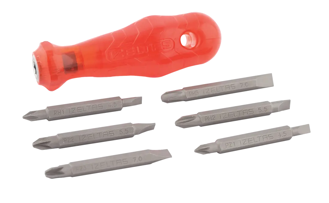 İzeltaş Değişken Bits Uçlu Tornavida Seti (7 Parça)